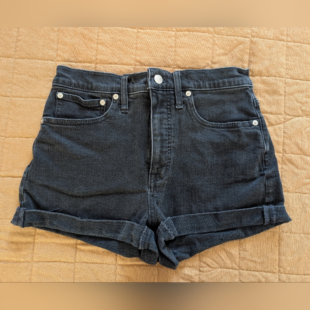 Women's Madewell Black Denim Shorts 27